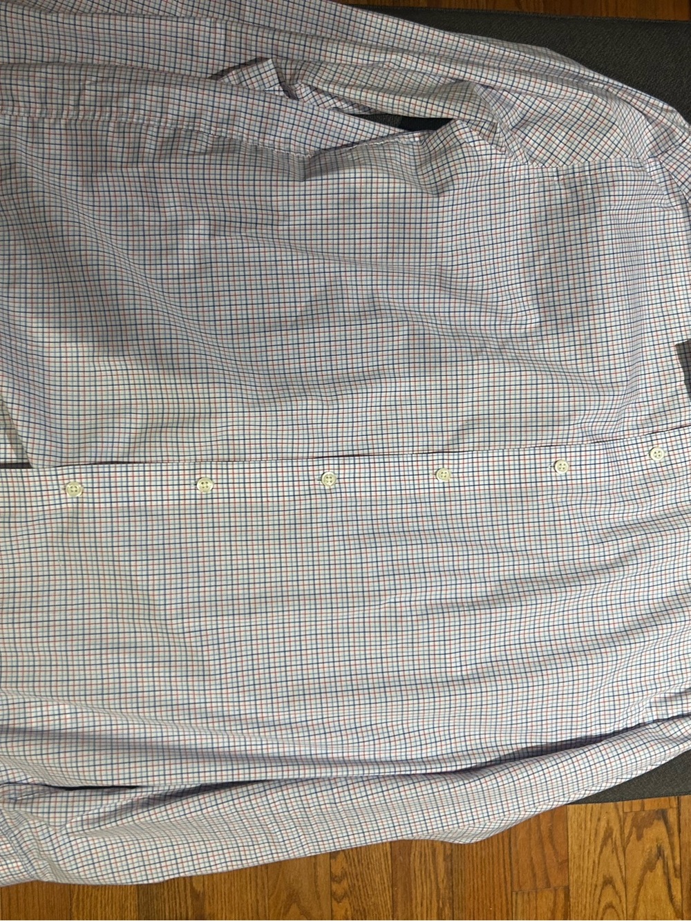 Classic Men's White Multi-Check Dress Shirt